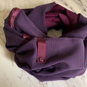 LULULEMON Vinyasa Scarf Stripe Purple/Burg. & Blue